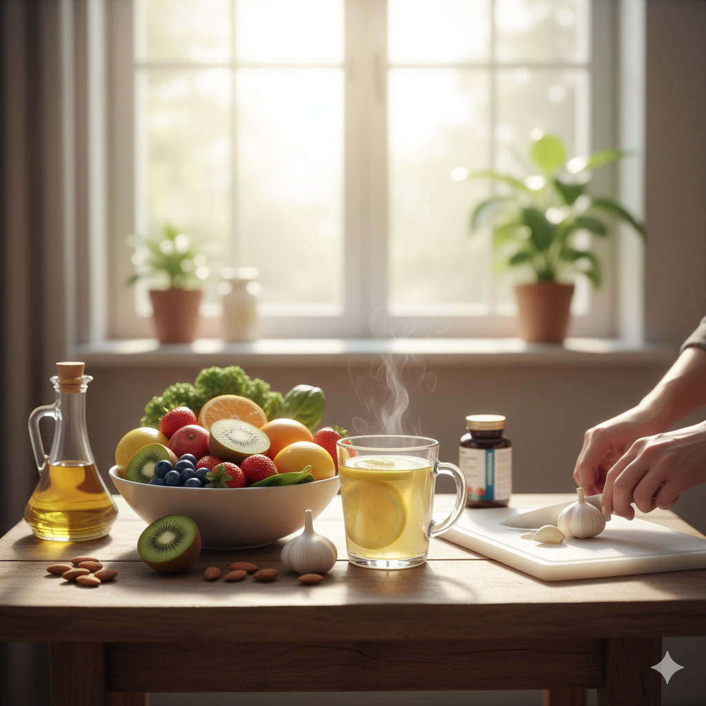 Healthy foods, sleep, and lifestyle choices that support immune resilience