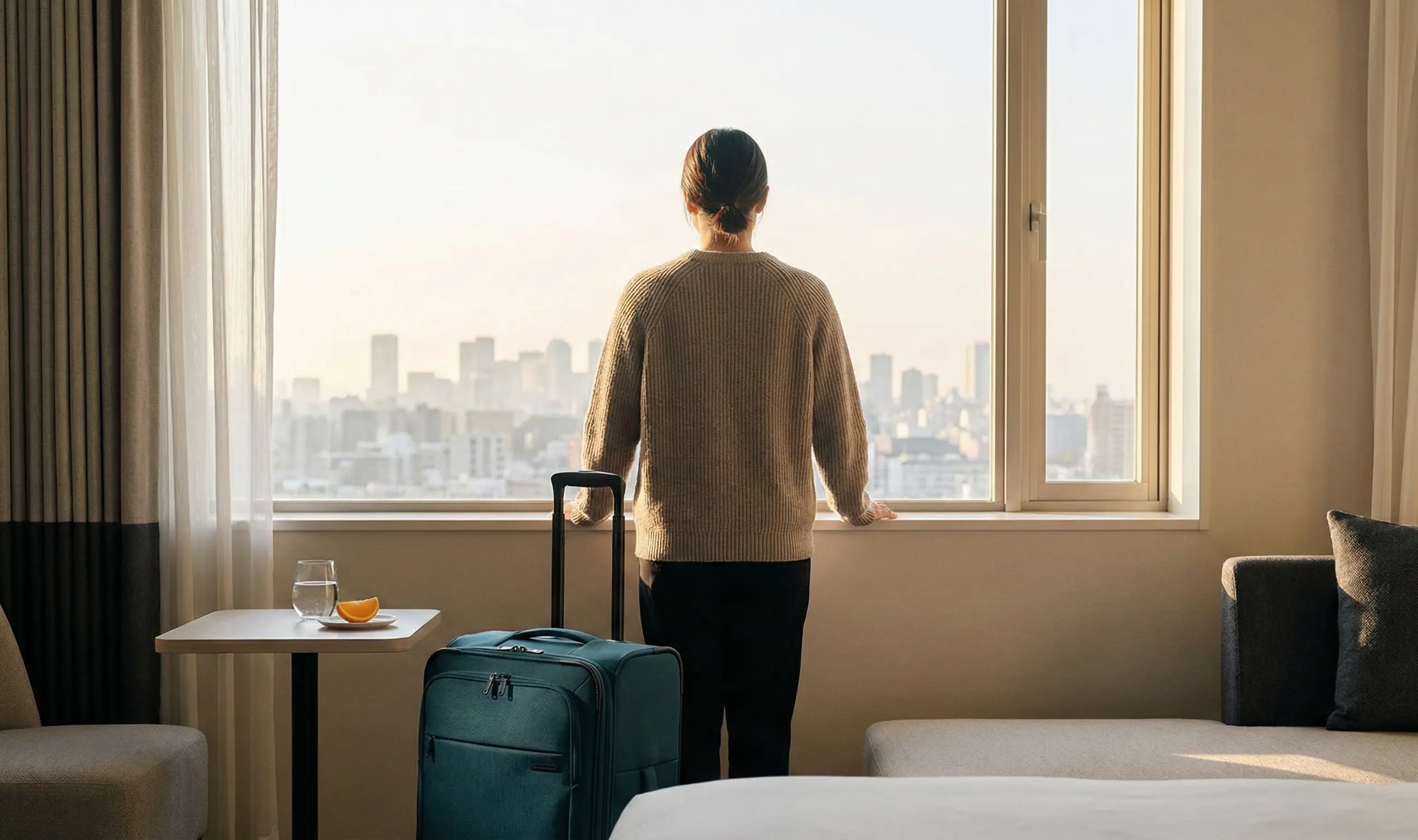 Window seat and sunrise for jet lag reset